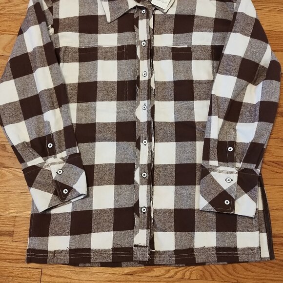 Free People We the Free So Long Summer Plaid Top XS NWT Chocolate Brown - Picture 3 of 7